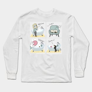 Dachshund Bath Time - Sausage Prince Comics Long Sleeve T-Shirt